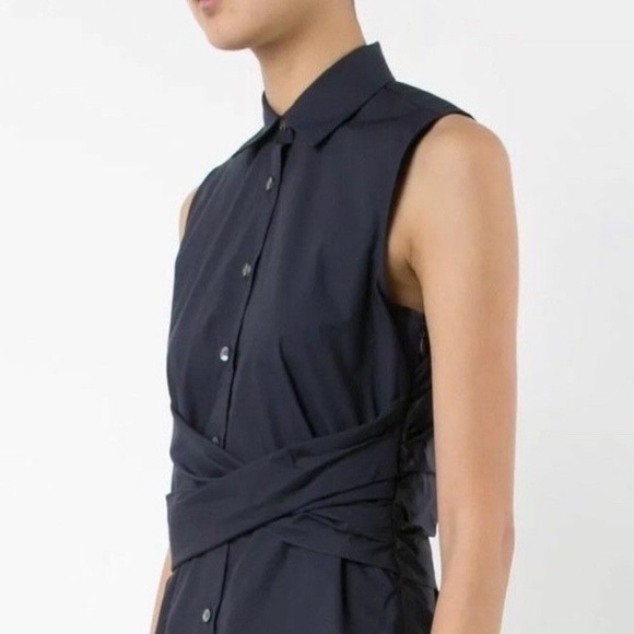 Derek Lam 10 Crosby Poplin Twist Front Top NWT - Picture 9 of 9